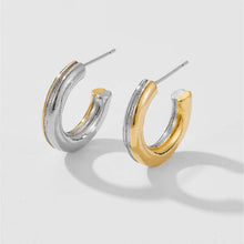 Load image into Gallery viewer, 925 Sterling Silver C-Hoop Earrings
