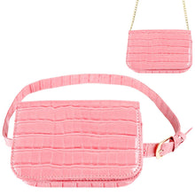 Load image into Gallery viewer, Pink Croc Belt Bag

