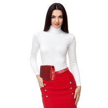 Load image into Gallery viewer, Red Croc Belt Bag
