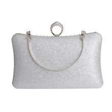 Load image into Gallery viewer, Silver Hardcase Ring Clutch
