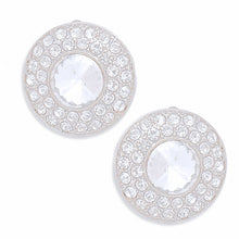 Load image into Gallery viewer, Clip On Small Silver Dome Earrings for Women
