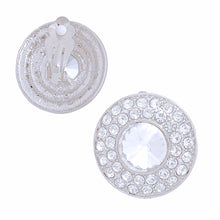 Load image into Gallery viewer, Clip On Small Silver Dome Earrings for Women
