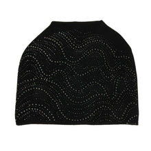 Load image into Gallery viewer, Black Beaded Slouch Beanie
