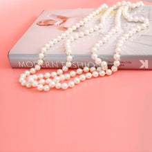 Load image into Gallery viewer, Necklace Cream Glass Endless Pearls for Women
