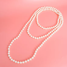 Load image into Gallery viewer, Necklace Cream Glass Endless Pearls for Women
