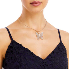 Load image into Gallery viewer, Rose Gold Dipped Real Leaf Butterfly Necklace
