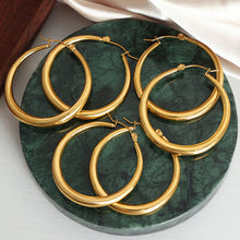 Load image into Gallery viewer, 18K Gold-Plated Hoop Earrings
