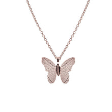 Load image into Gallery viewer, Rose Gold Dipped Real Leaf Butterfly Necklace
