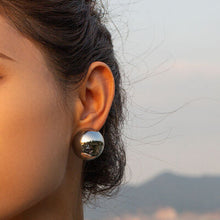 Load image into Gallery viewer, Hemispherical Stainless Steel Clip On Earrings
