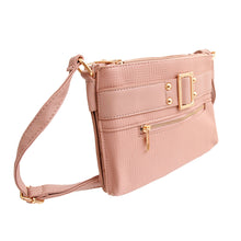 Load image into Gallery viewer, Mauve Leather Buckle Crossbody
