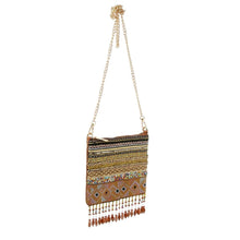 Load image into Gallery viewer, Brown Boho Beaded Crossbody
