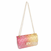 Load image into Gallery viewer, Yellow Pink Quilted Flap Mini Jelly Bag
