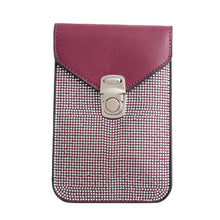 Load image into Gallery viewer, Dark Purple Rhinestone Cellphone Wallet
