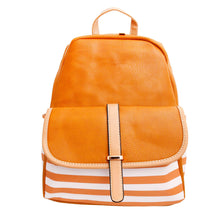 Load image into Gallery viewer, Mustard and White Stripe Backpack
