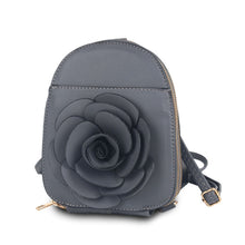 Load image into Gallery viewer, Gray Flower Mini Backpack
