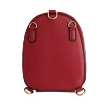 Load image into Gallery viewer, Wine Red Flower Mini Backpack
