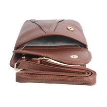 Load image into Gallery viewer, Dark Brown Saddle Crossbody Bag
