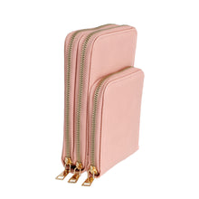 Load image into Gallery viewer, Pink Triple Pocket Crossbody
