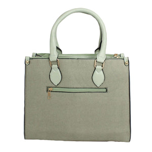 Purse Green Pebble Grain Satchel Handbag for Women