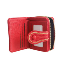 Load image into Gallery viewer, Red Stitched Bifold Wallet
