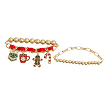 Load image into Gallery viewer, Red Xmas Cocoa Bracelets
