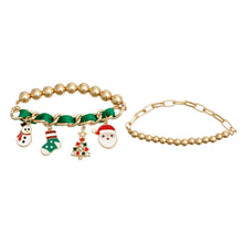 Load image into Gallery viewer, Green Xmas Stocking Bracelets
