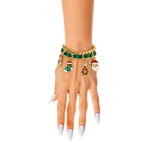 Green Xmas Stocking Bracelets