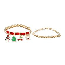 Load image into Gallery viewer, Red Xmas Mitten Bracelets
