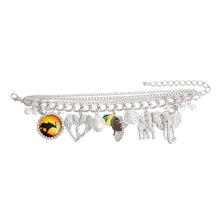 Load image into Gallery viewer, Silver African Elephant Charm Bracelet
