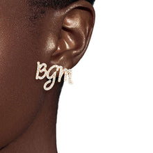 Load image into Gallery viewer, Gold 3 Pcs Black Girl Afro Studs
