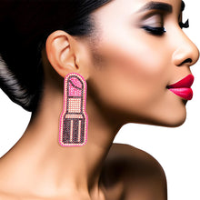 Load image into Gallery viewer, Fuchsia Lipstick Earrings
