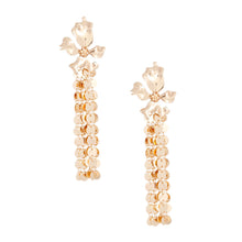 Load image into Gallery viewer, Gold Metal Fringe Flower Earrings
