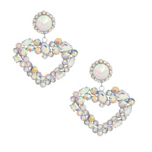 Load image into Gallery viewer, Silver Multi AURBO Heart Earrings
