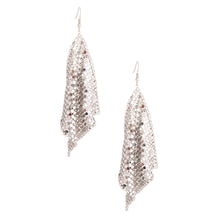 Load image into Gallery viewer, Silver Mesh Chainmail Earrings
