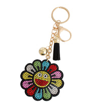 Load image into Gallery viewer, Smiley Face Flower Keychain
