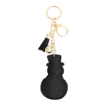 Load image into Gallery viewer, Keychain Black Snowman Bag Clip for Women
