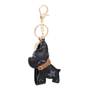 Black Dog Keychain Clip
