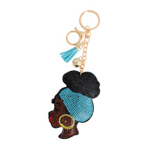 Load image into Gallery viewer, Aqua Turban Woman Keychain
