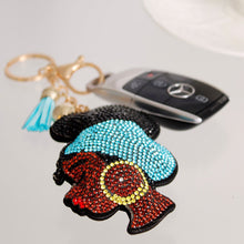 Load image into Gallery viewer, Aqua Turban Woman Keychain
