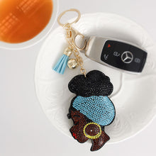 Load image into Gallery viewer, Aqua Turban Woman Keychain
