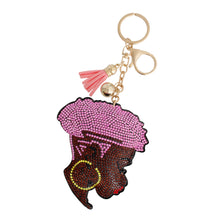 Load image into Gallery viewer, Light Pink Hair Woman Keychain
