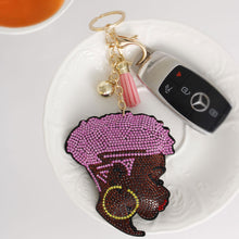 Load image into Gallery viewer, Light Pink Hair Woman Keychain
