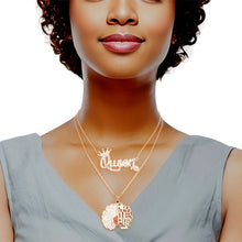 Load image into Gallery viewer, Gold Queen Afro 2 Pcs Chains
