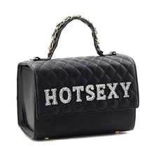 Load image into Gallery viewer, Black HOT SEXY Quilted Satchel Set
