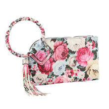 Load image into Gallery viewer, Light Blue Floral Bangle Clutch
