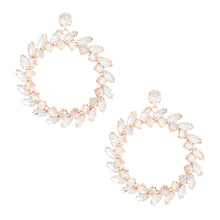 Load image into Gallery viewer, XL Gold Crystal Wreath Earrings
