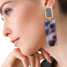 Load image into Gallery viewer, Black Tortoiseshell Earrings
