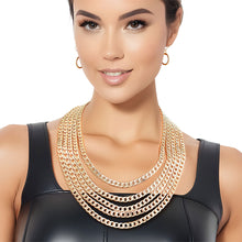 Load image into Gallery viewer, Chain Necklace Gold Curb Layered for Women
