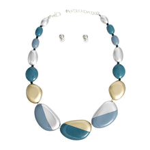 Load image into Gallery viewer, Necklace Blue Bead Graduated Set for Women
