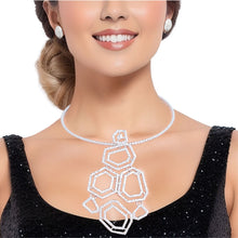 Load image into Gallery viewer, Pendant Necklace Silver Geometric Set for Women
